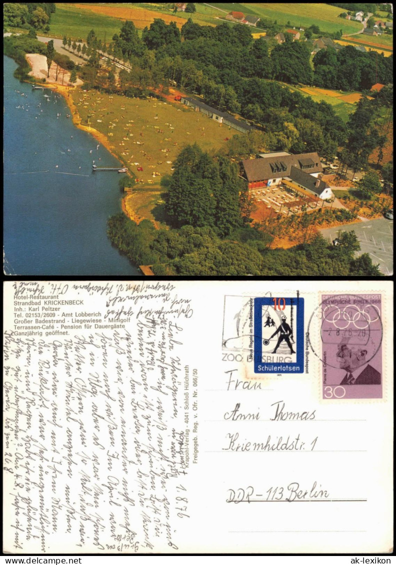 Lobberich-Nettetal Hotel-Restaurant Strandbad KRICKENBECK Luftaufnahme 1976