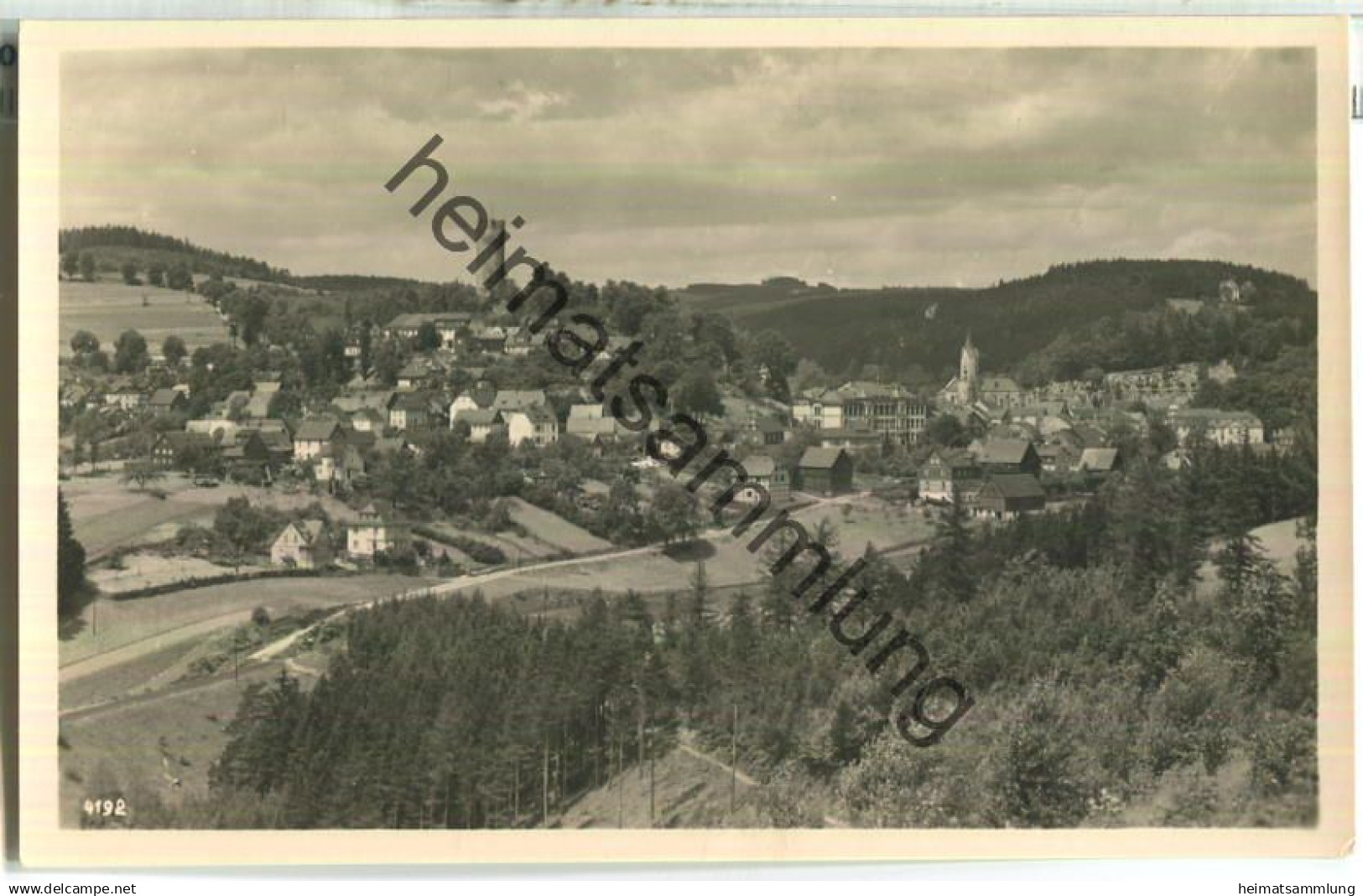 Lobenstein - Blick vom Geyersberg - Foto-Ansichtskarte - Bildverlag Photo-König Lobenstein 50er Jahre