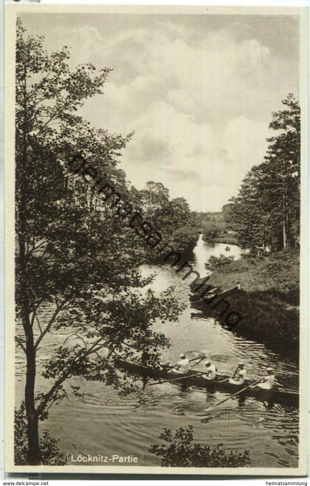 Löcknitz-Partie - Ruderer - Verlag L. Bernsee Erkner