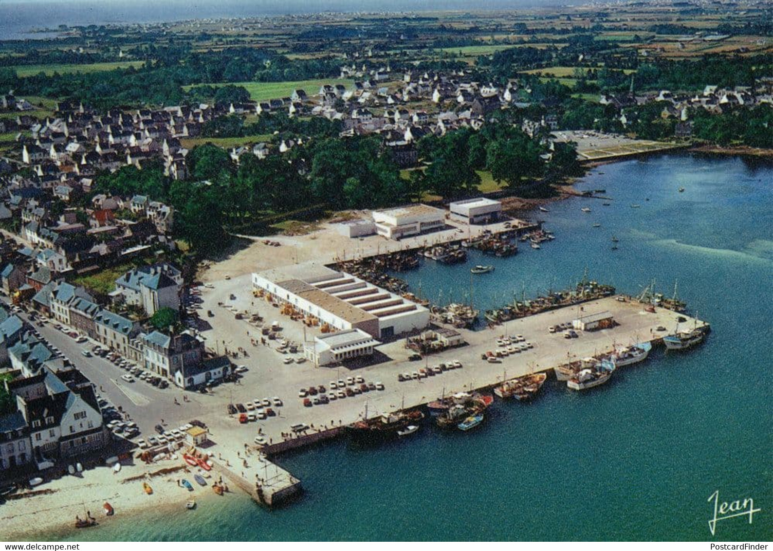 Loctudy Fishing Port Aerial French Postcard
