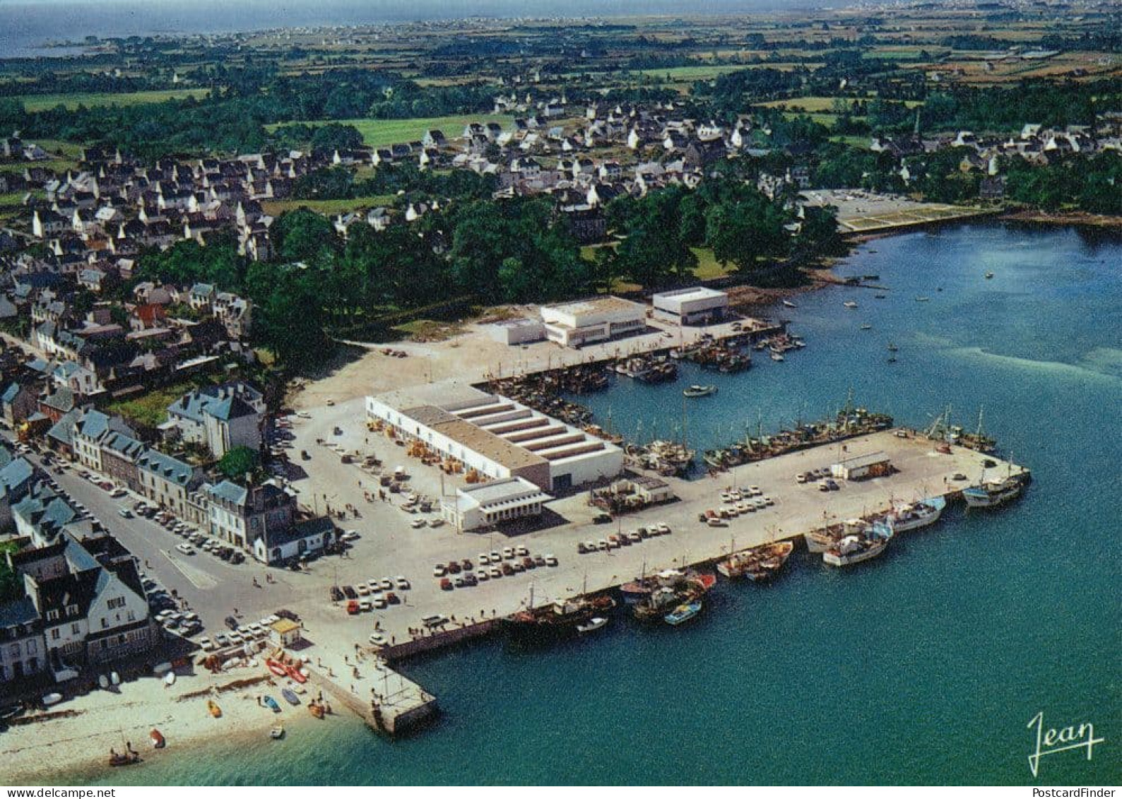 Loctudy Fishing Port Aerial French Postcard
