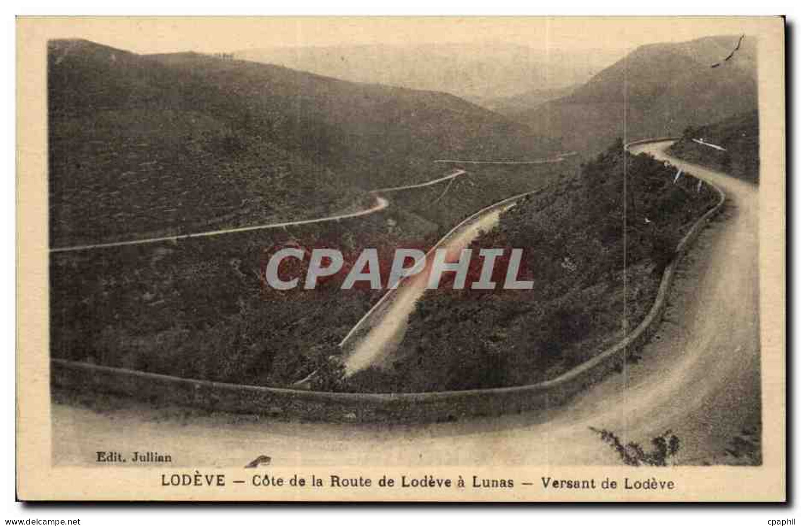 Lodeve - Cote de la Route de Lodeve a Lunas - Versant de Lodeve - CPA