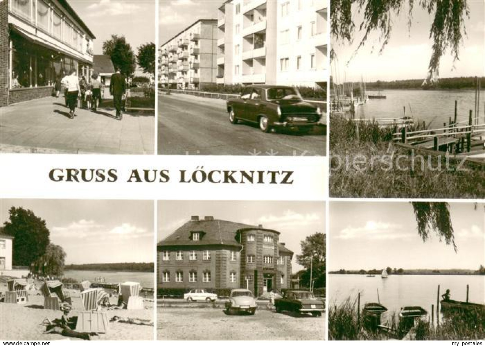 Loecknitz Mecklenburg-Vorpommern Ortsansichten Bootsanleger Strand
