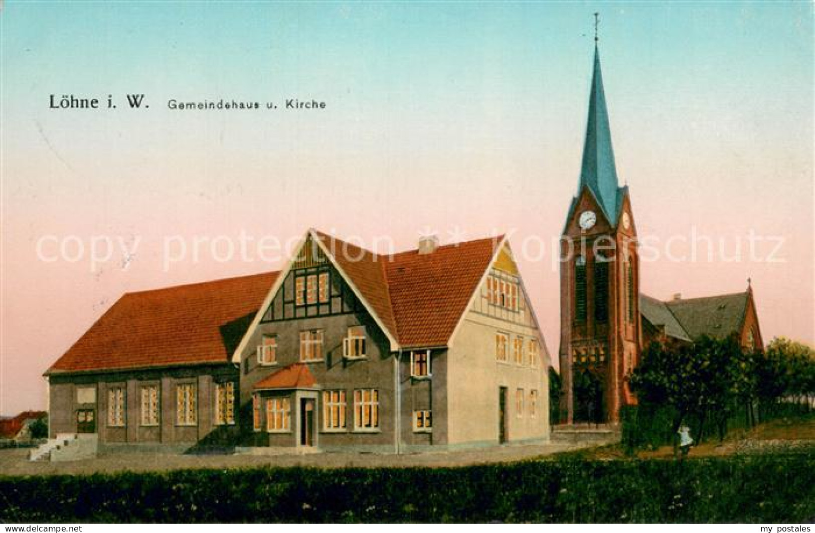 Loehne Gemeindehaus und Kirche