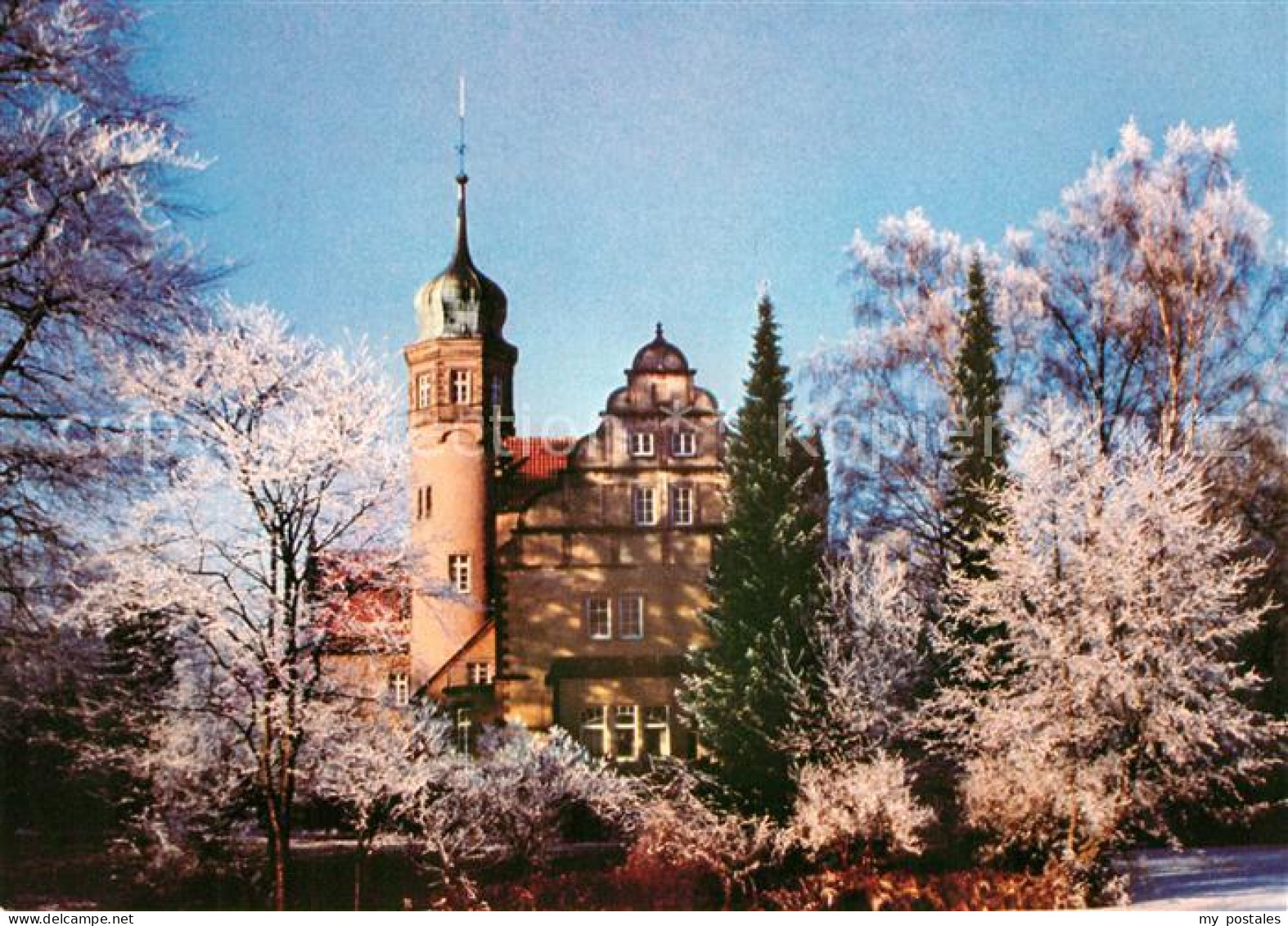 Loehne Ulenburg im Winter Rauhreif