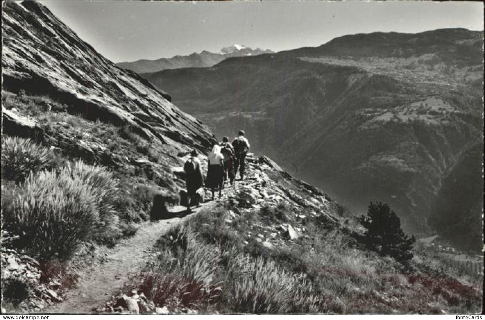 Loetschenpass Hoeheweg Loetschberg Suedrampe Hohtenn Ausserberg Fietschhorn