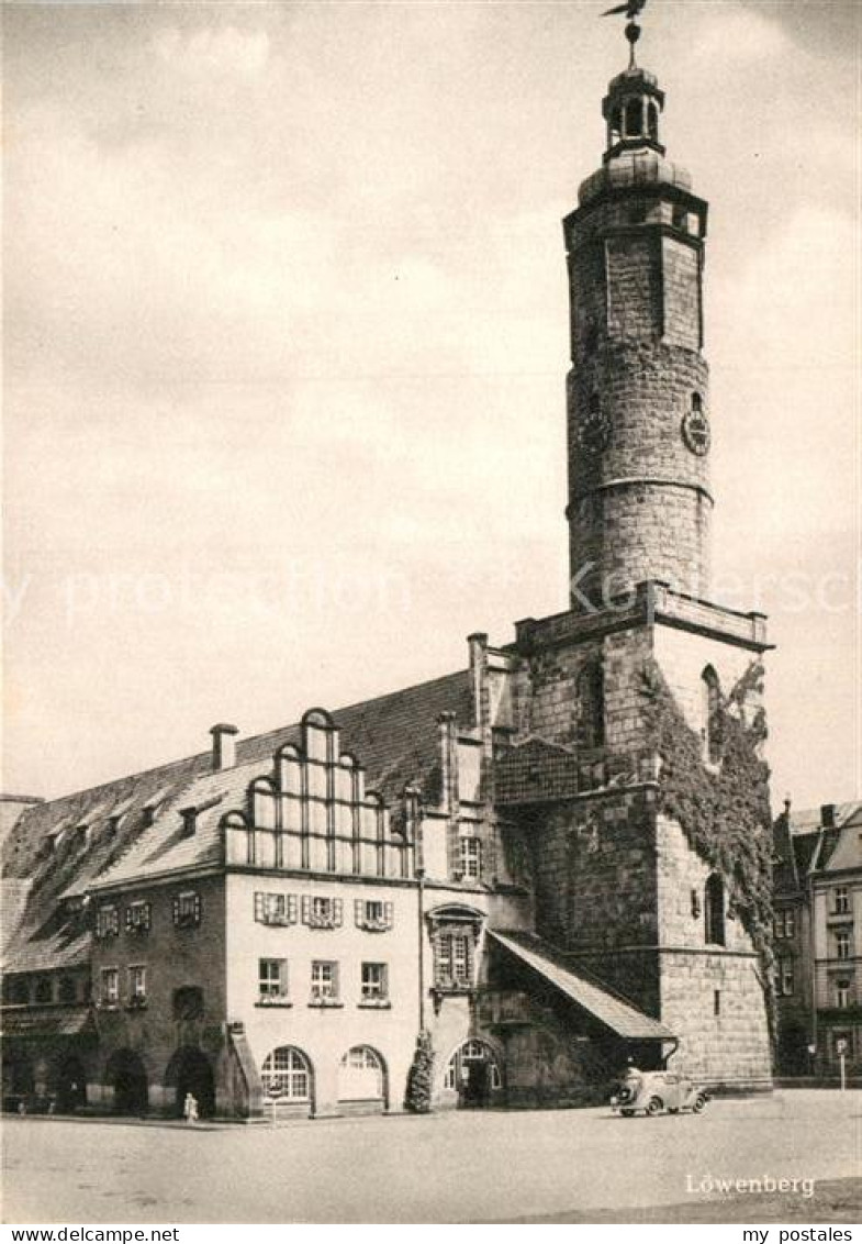 Loewenberg Niederschlesien Lwowek Slaski Altes Rathaus mit modernem Anbau