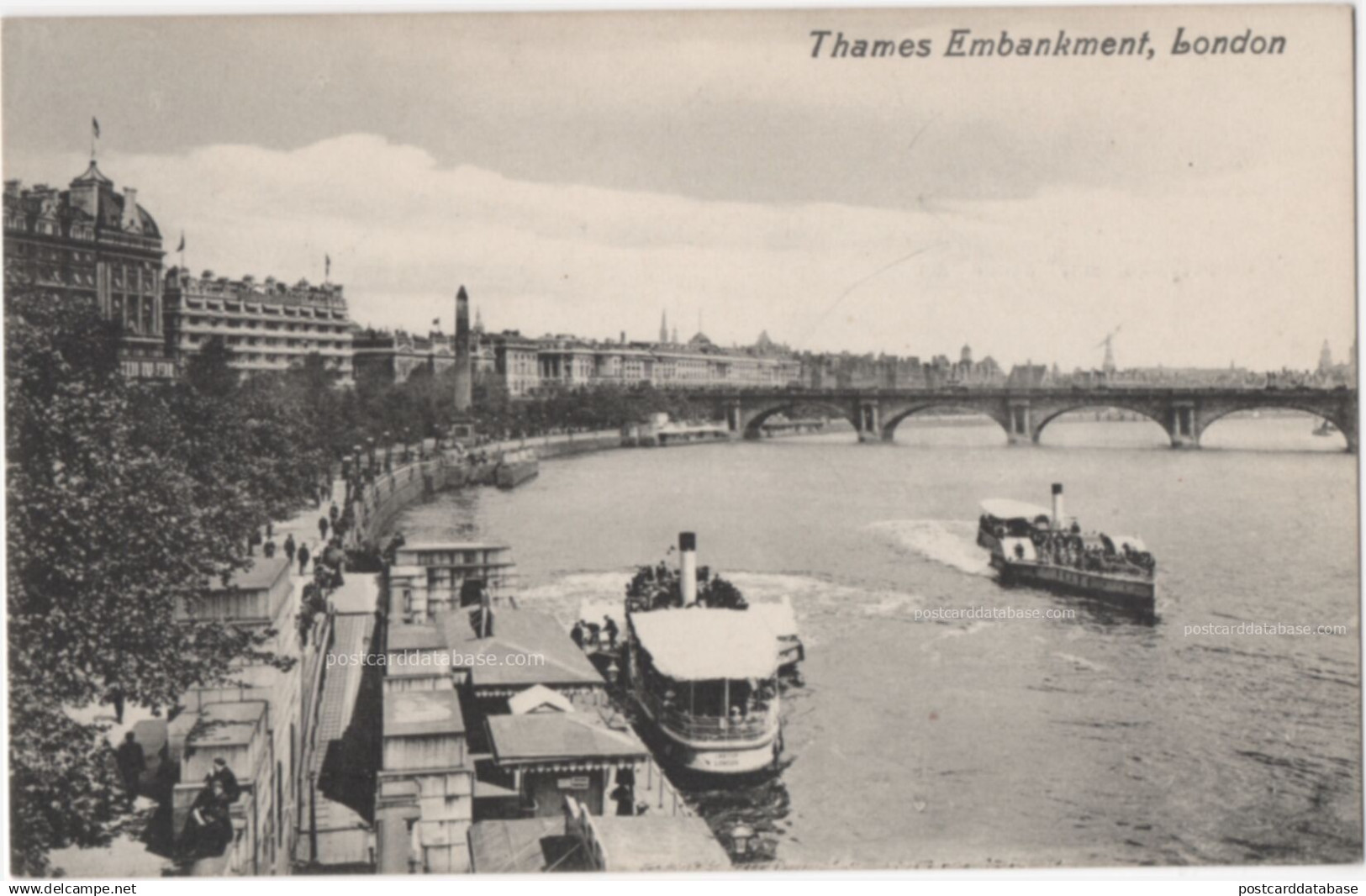 London - Thames Embankment - & boat