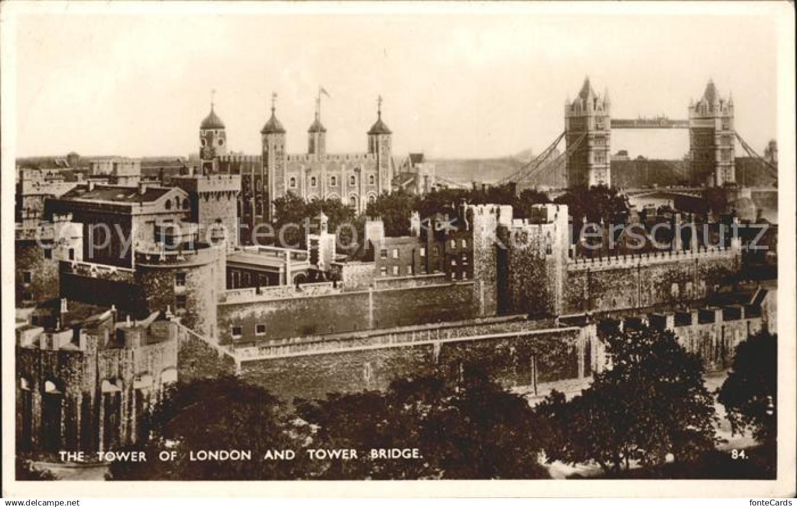London Tower of London and Tower Bridge
