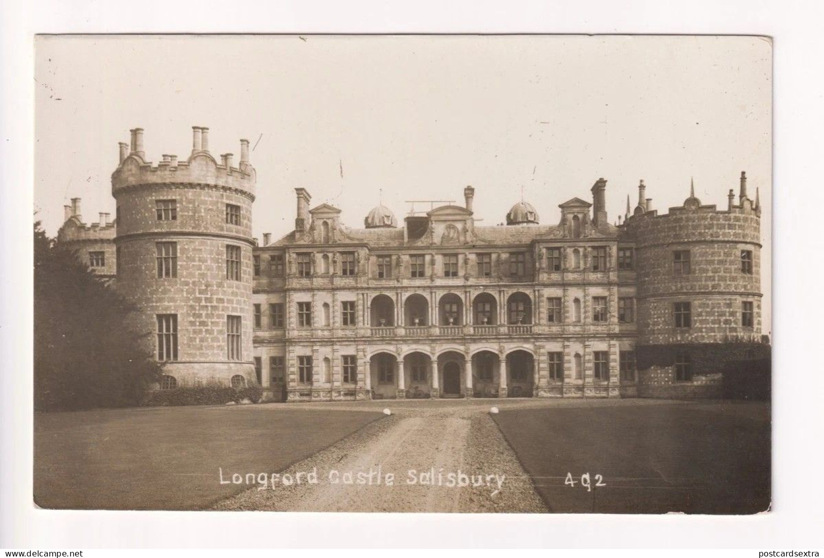 Longford Castle, near Salisbury - old Wiltshire real photo postcard