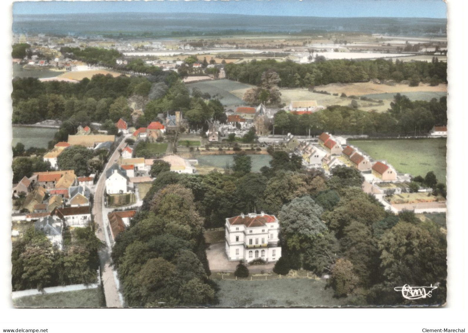 LONGUENESSE: vue générale vue aérienne 10X15 - très bon état