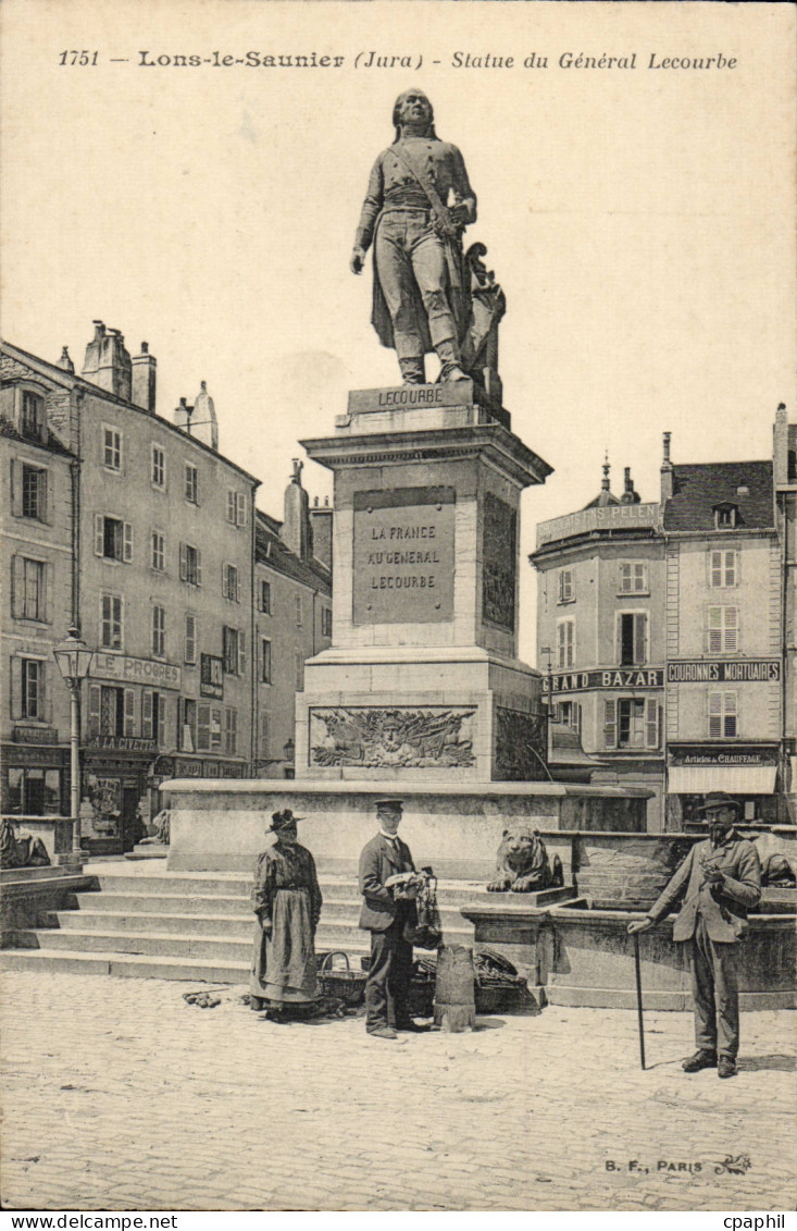 Lons le Saunier Statue de Generale Lecourbe - CPA