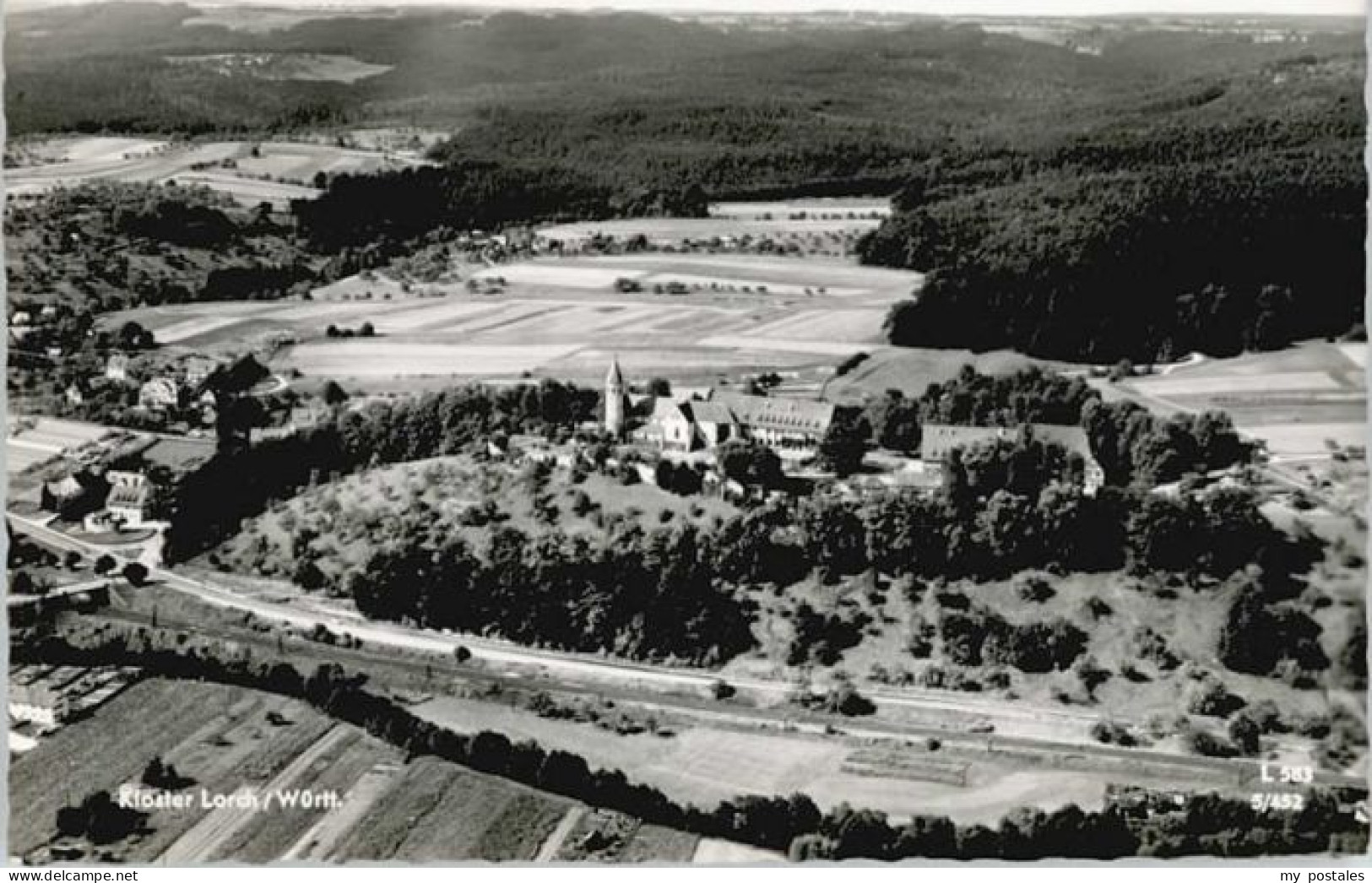 Lorch Wuerttemberg Fliegeraufnahme Kloster Lorch
