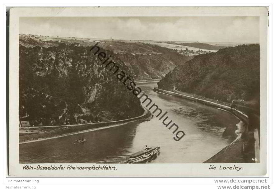 Loreley - Rheinschiff - Köln-Düsseldorfer-Rheindampfschiffahrt - Foto-AK