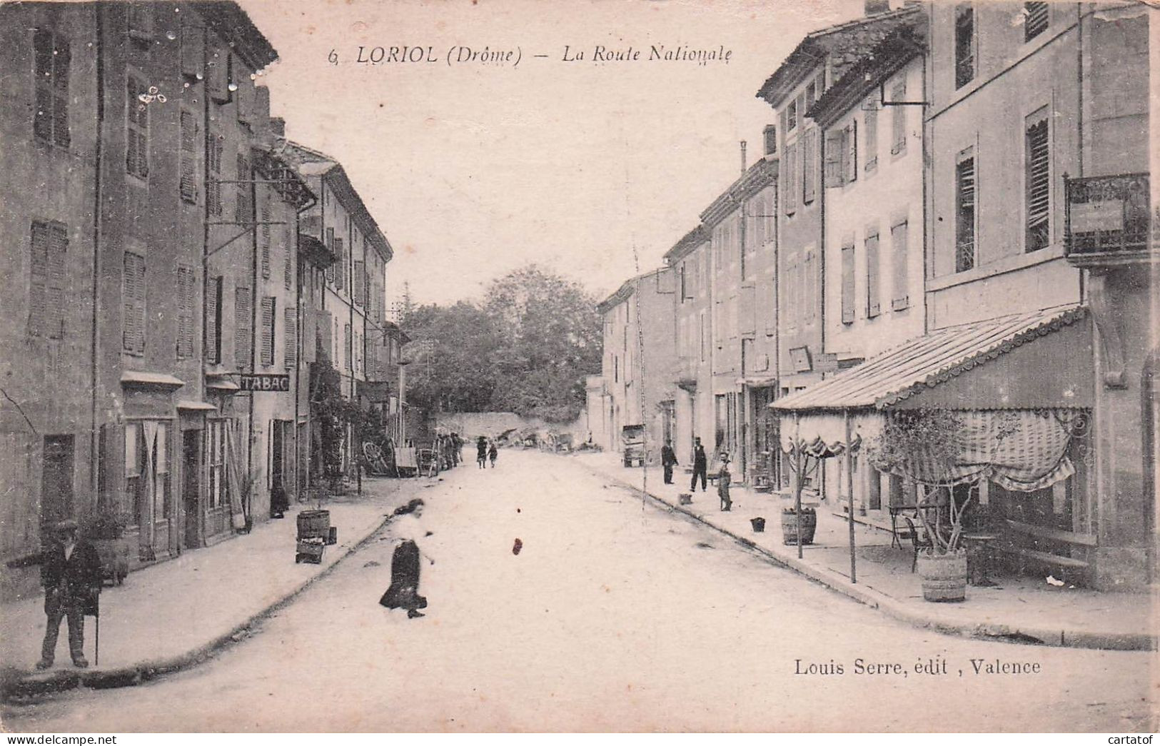 LORIOL . La Route Nationale . CPA animée