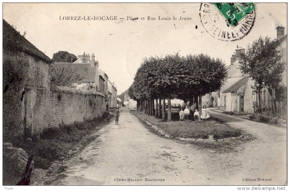 LORREZ-LE-BOCAGE-PREAUX PLACE ET RUE LOUIS LE JEUNE