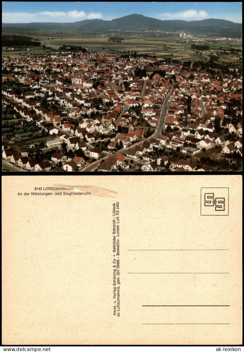 Lorsch Luftbild Lorsch/Hessen An der Nibelungen- und Siegfriedstraße 1980