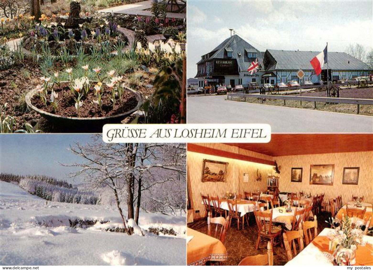 Losheim Eifel Hotel Balter Restaurant Garten Winteridyll