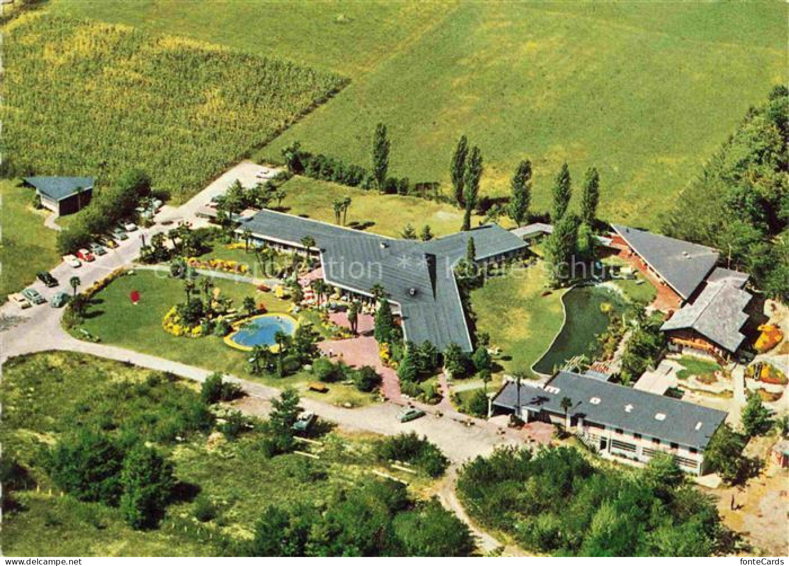 Losone Locarno TI Motel Losone Fliegeraufnahme