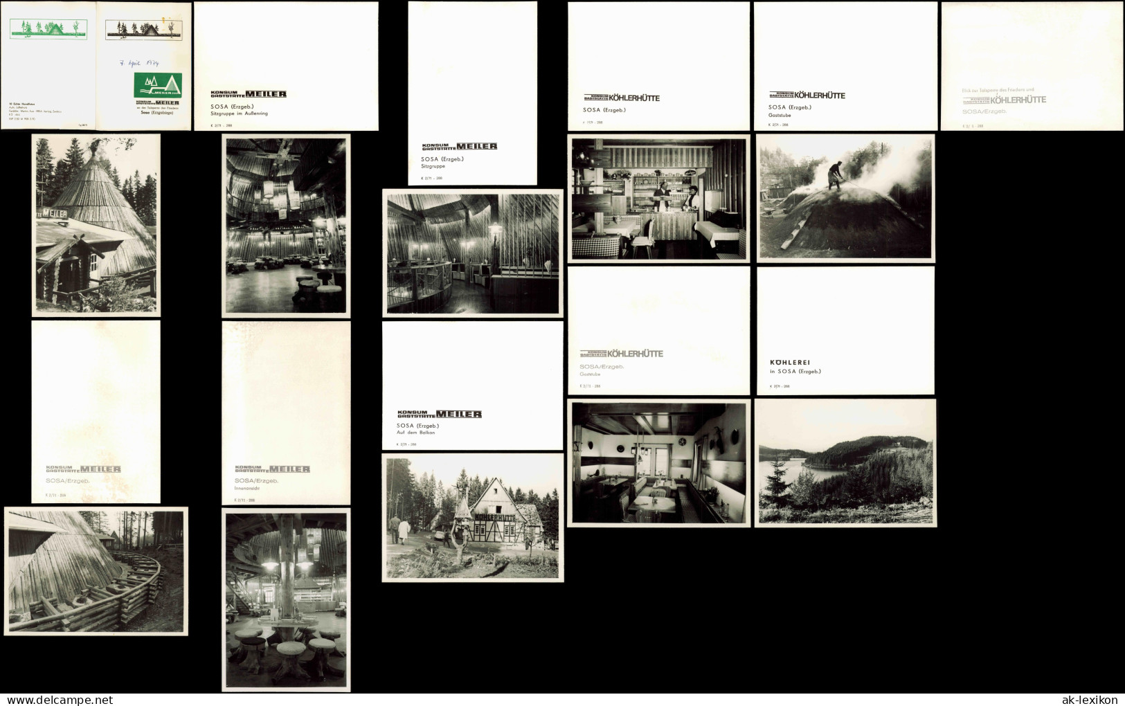Lot 10 Fotos Sosa  Erzgebirge Eibenstock  Gaststätte Meiler  Restaurant 1970