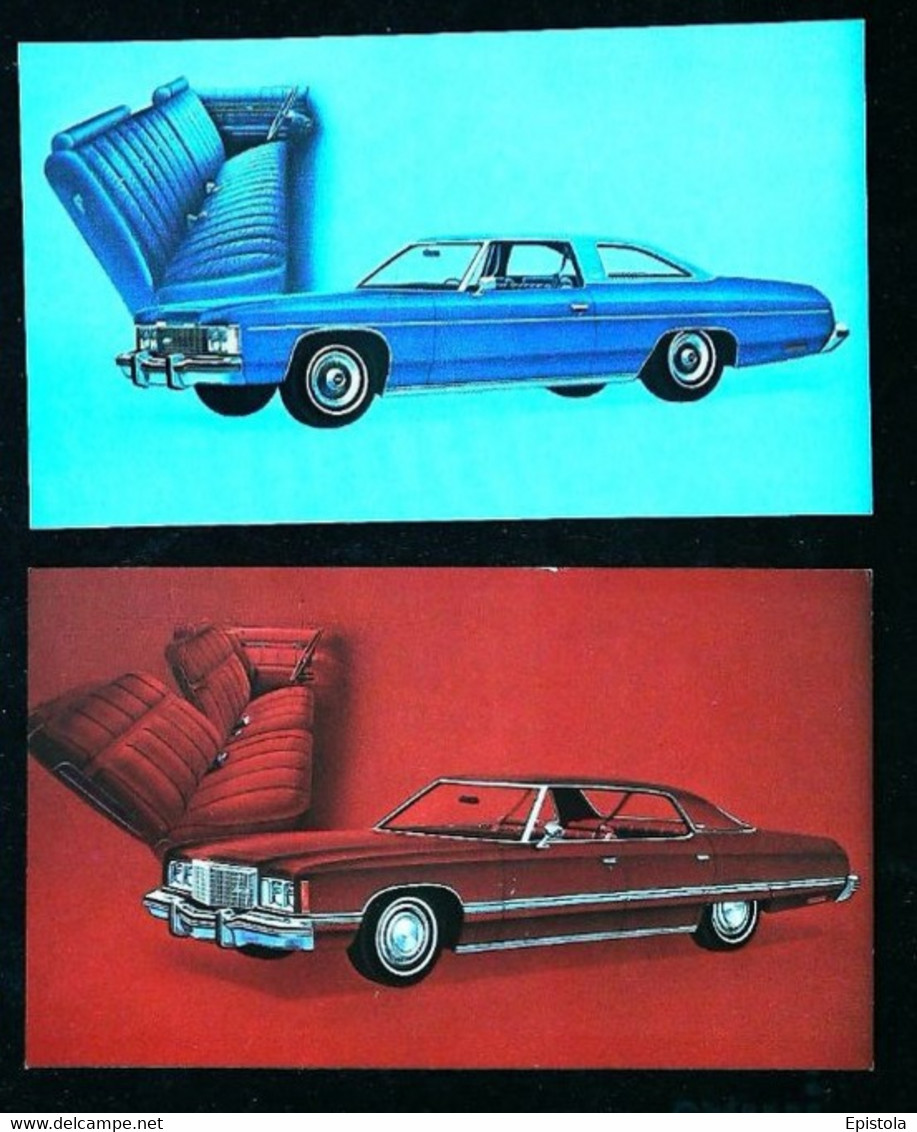 ► LOT 2 Classic Automobile CHEVROLET (Litho. U.S.A. Advertising Manufacturer / Dealer Postcard)
