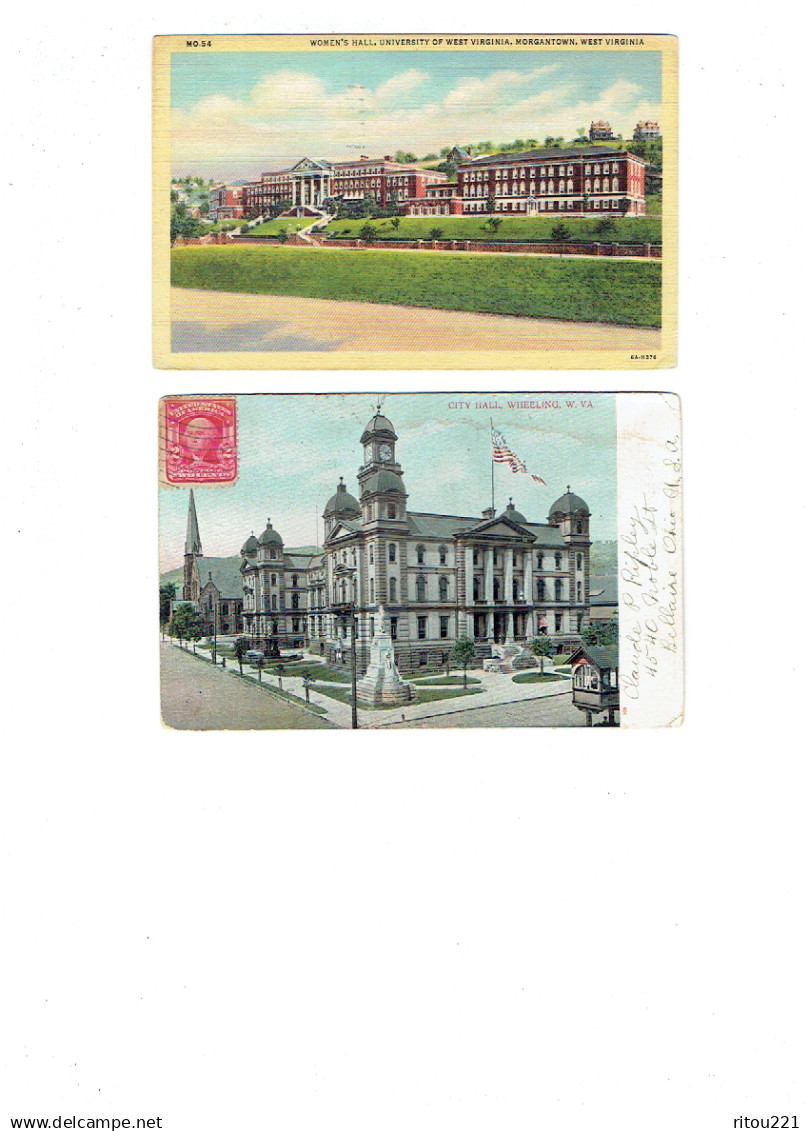 lot 2 cpa - WEST VIRGINIA - Morgantown - West Virginia Women's Hall University 1951  / City Hall WHEELING
