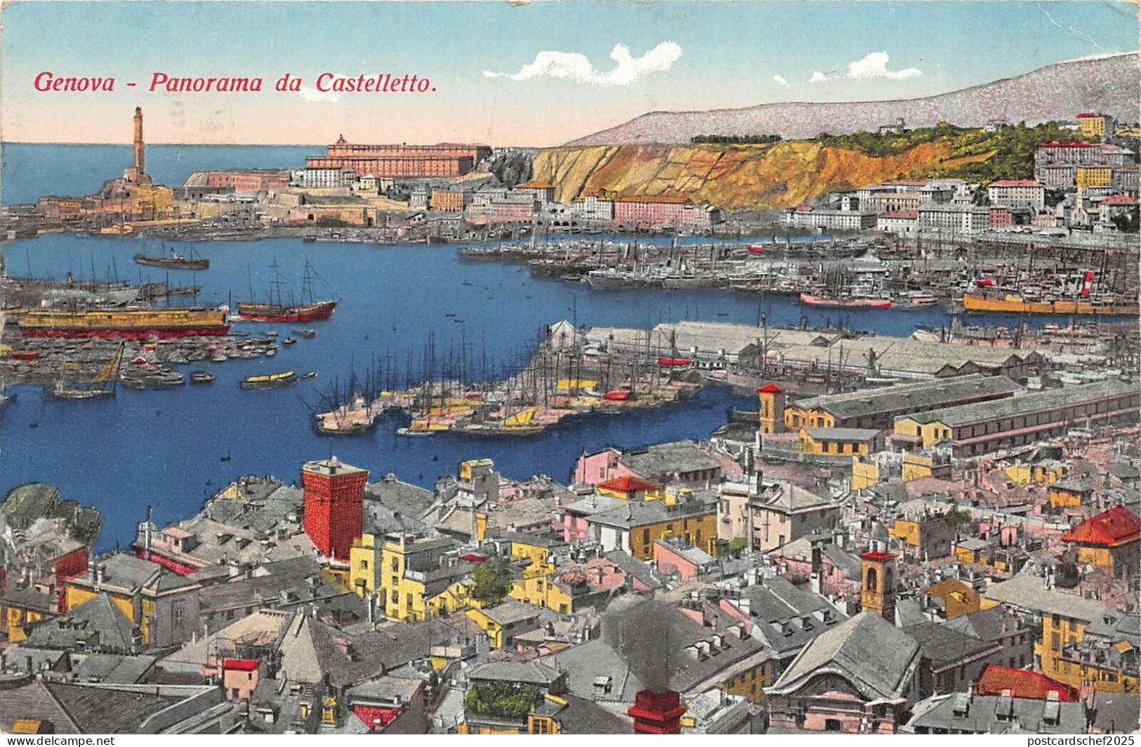 Lot 20 postcards italy genova genoa 1900-1980