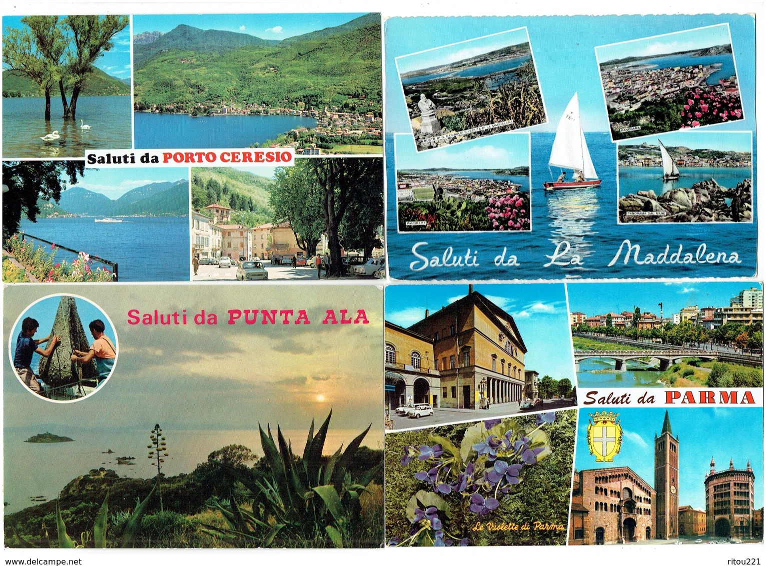 LOT 28 cpm - Italia - ITALIE - Saluti Da MUGGIO VEZZOLANO ORSARA DI PUGLIA NETTUNO VOGHERA ERICE CHIVASSO