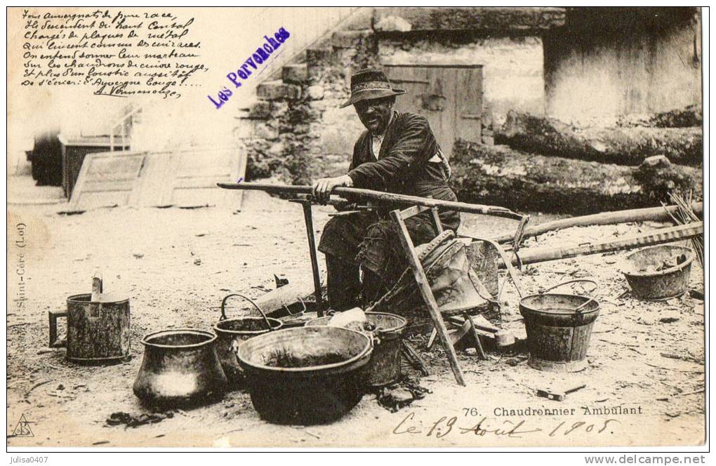 LOT (46) chaudronnier ambulant superbe plan