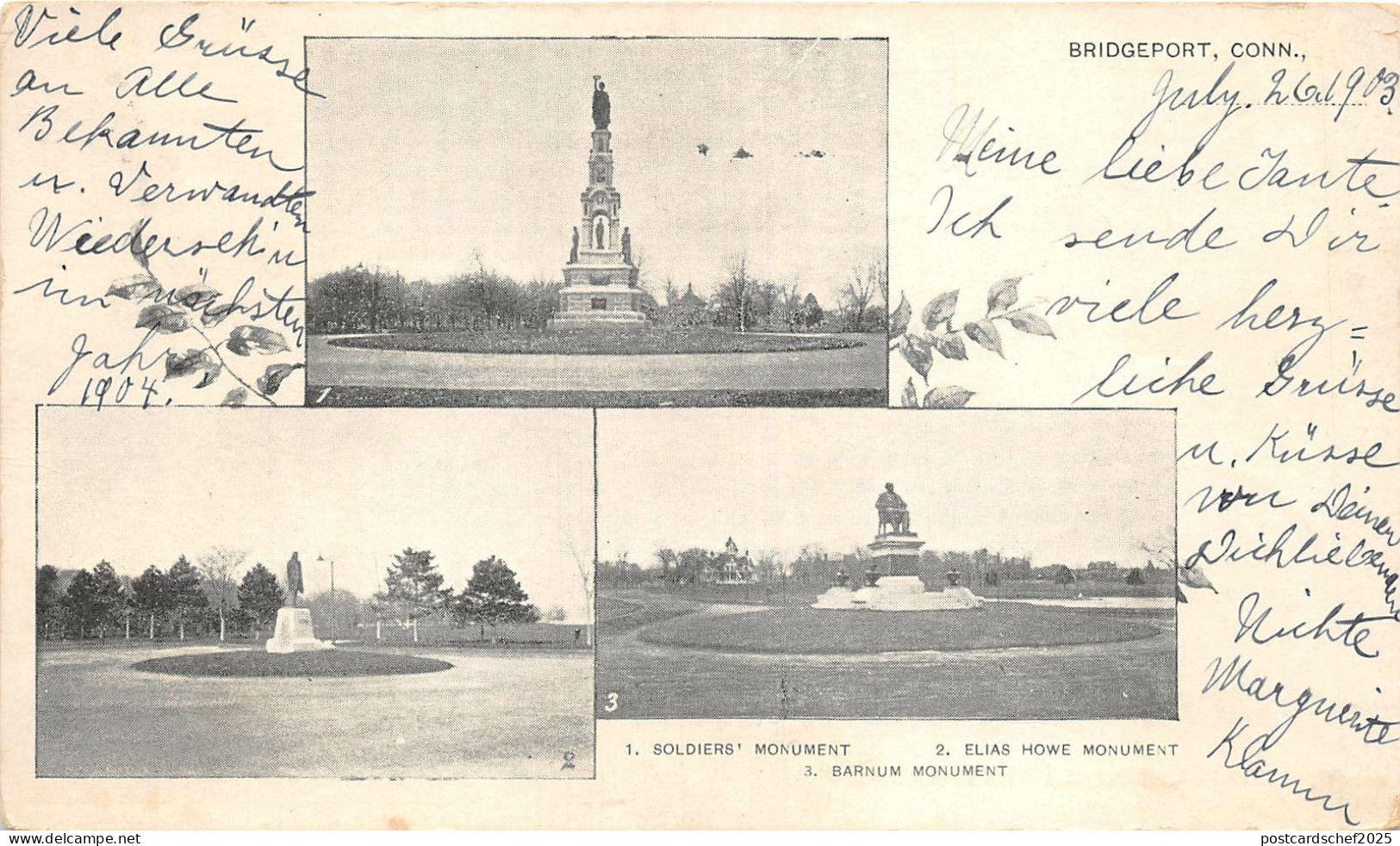 Lot 94 usa Bridgeport Connecticut soldiers monument elias howe barnum litho