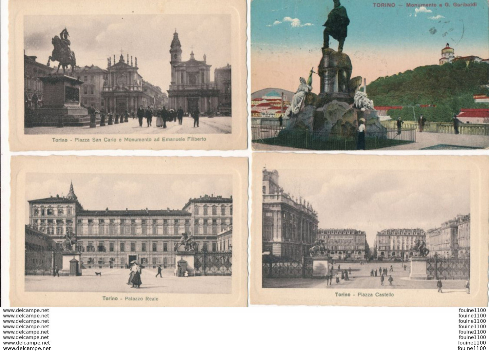 lot de 15 cartes de TORINO   ( recto verso )