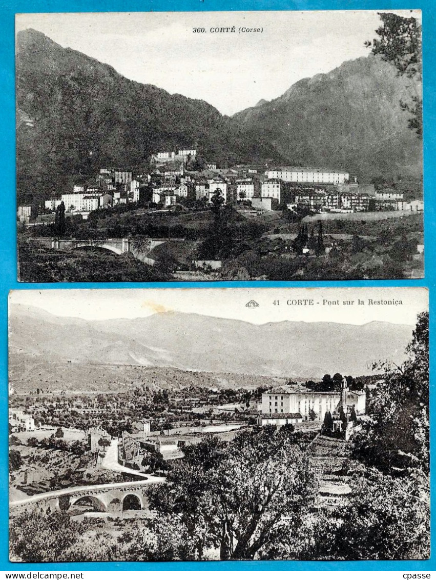 (Lot de 2) CPA 20 2B CORTE Haute-Corse