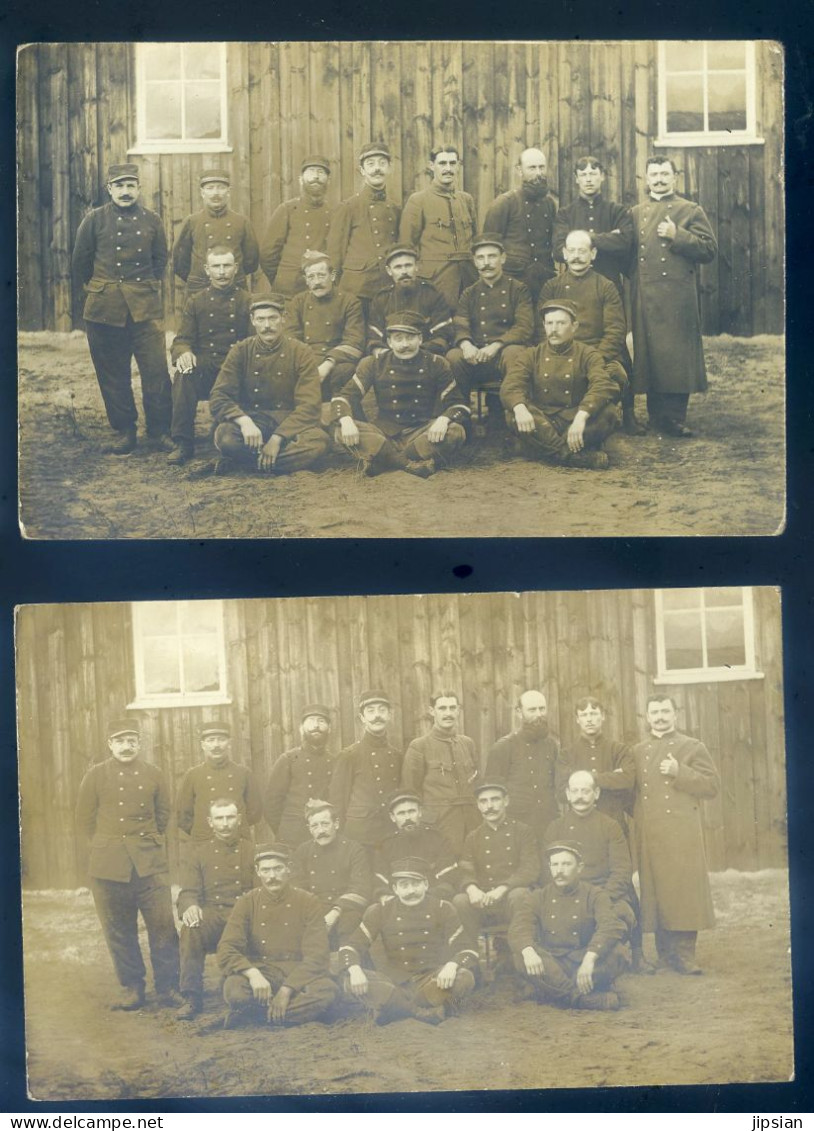 lot de 2 cpa carte photo Allemagne camp de Dülmen  -- Duelmen    STEP12