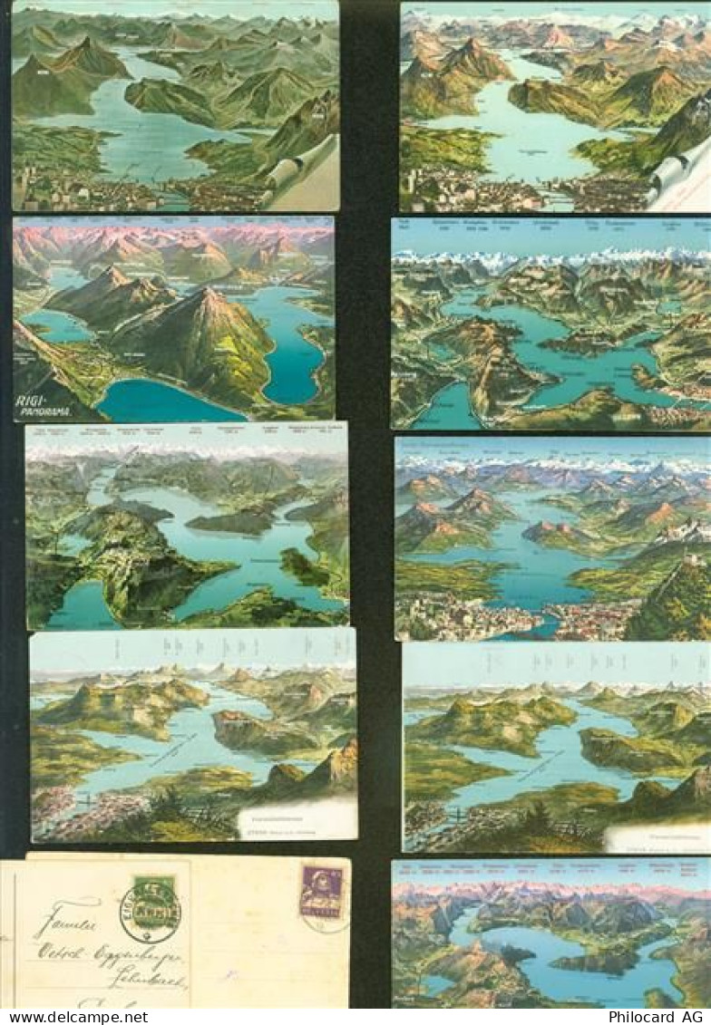 Lot mit 25 AK Landkarten Vogelperspektive einige mehrfach Sammlung Schwe... - 13821033