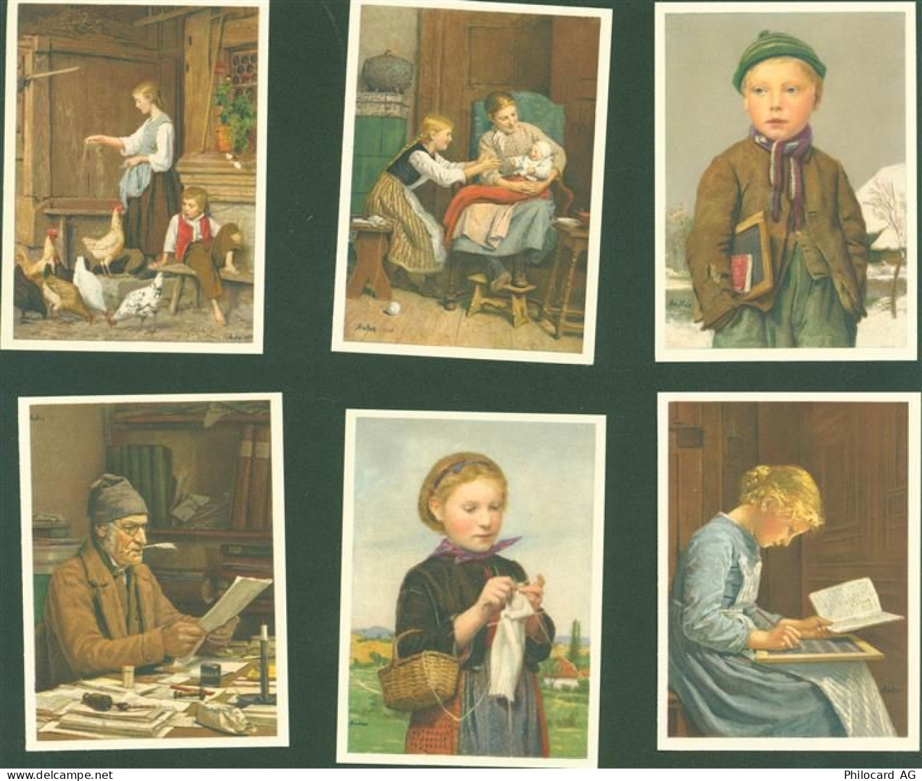 Lot mit 6 Fotos signiert A. Anker Tracht Schweiz Kleinposten bis 20 - 13824808