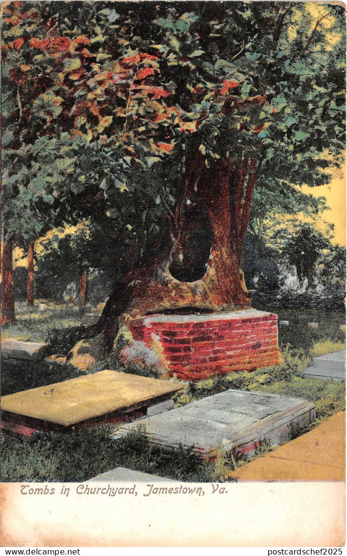 Lot182 tombs in churchyard jamestown virginia usa