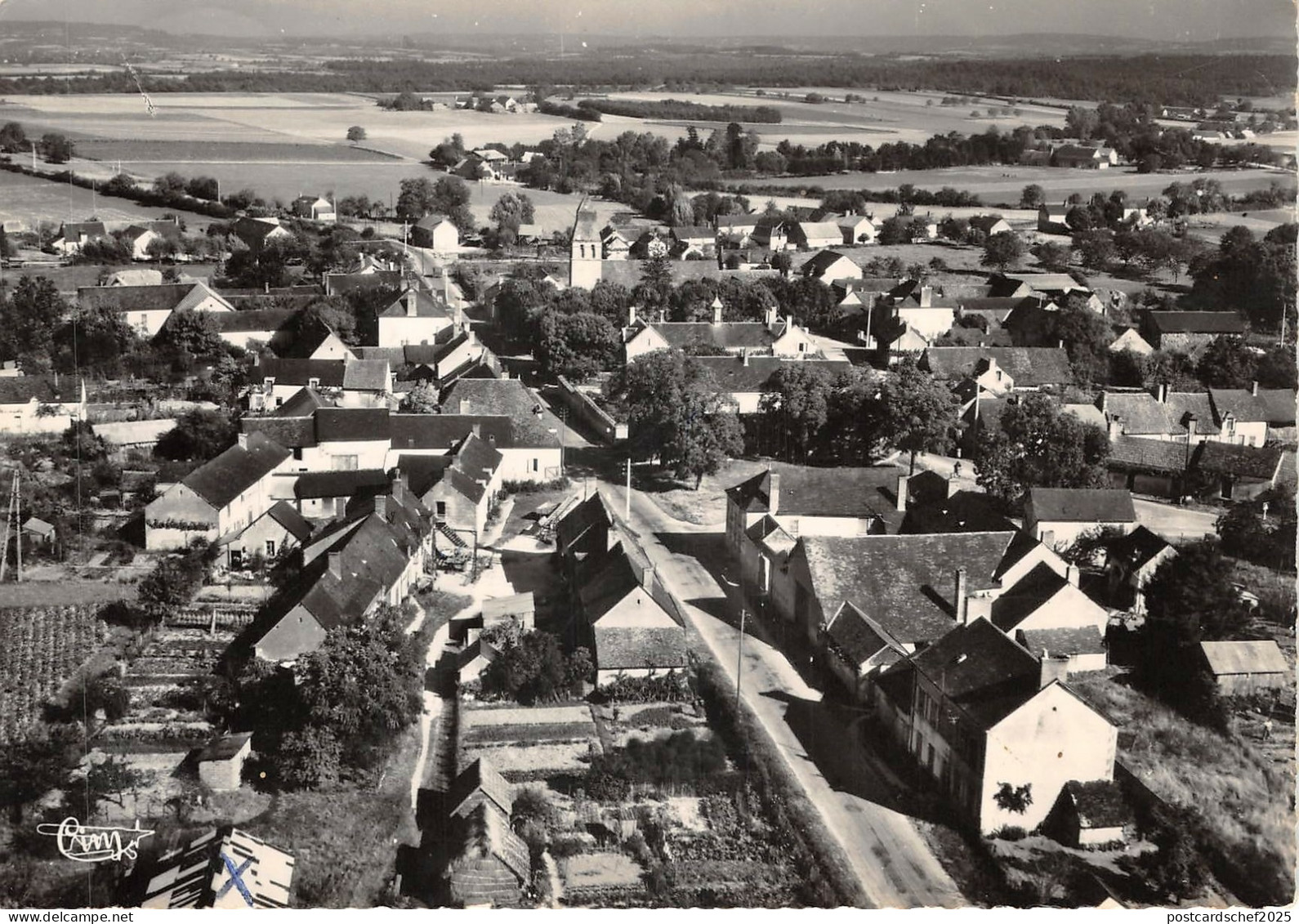 Lot233 france rians cher vue generale aerienne real photo