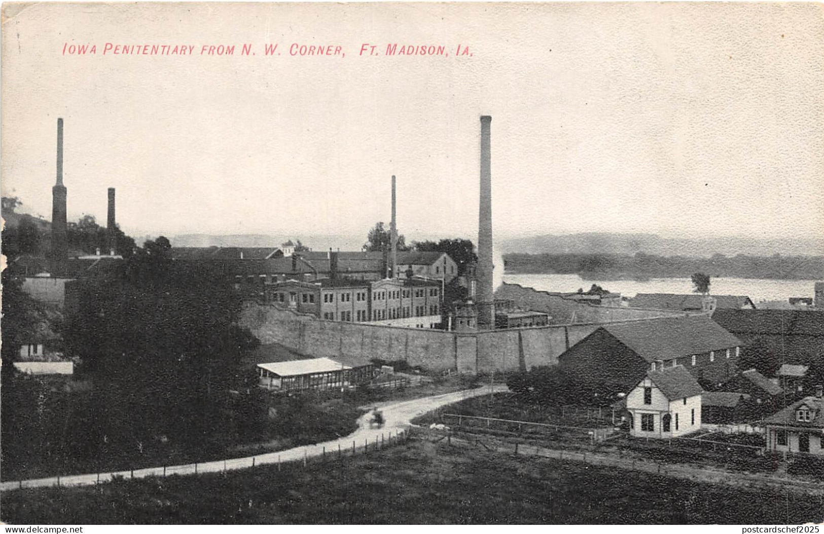 lot385  USA Iowa Penitentiary from NW Corner Ft Madison