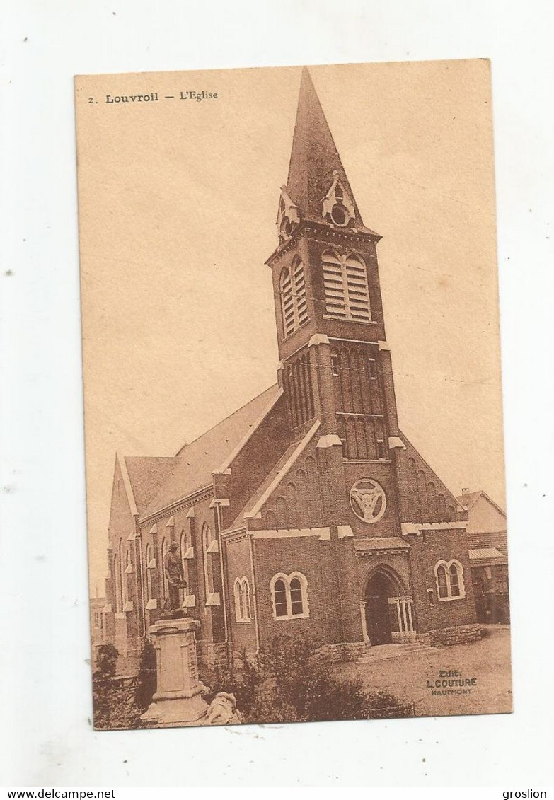LOUVROIL (NORD) 2 L'EGLISE 1923