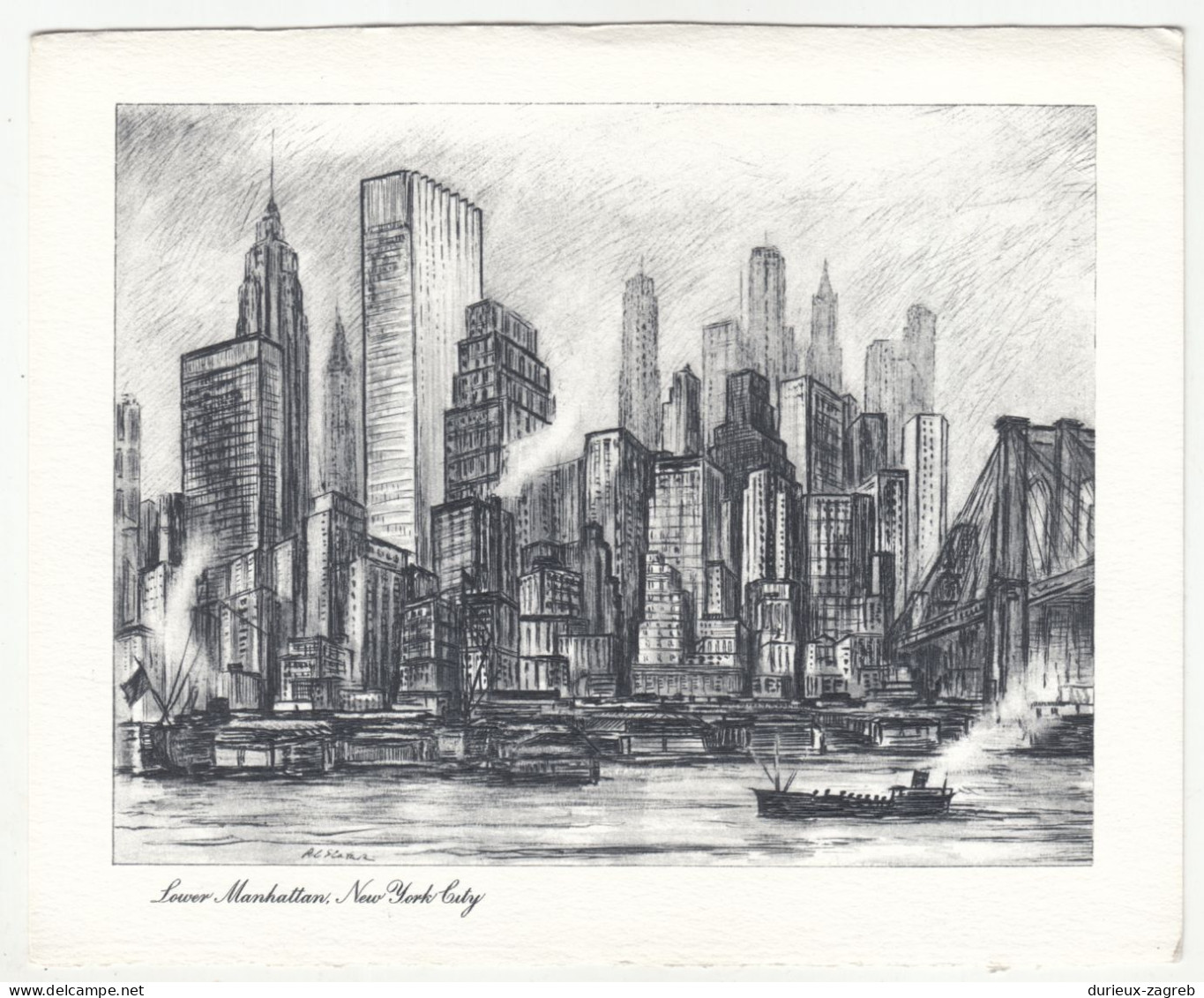 Lower Manhattan, NYC drawing b260520