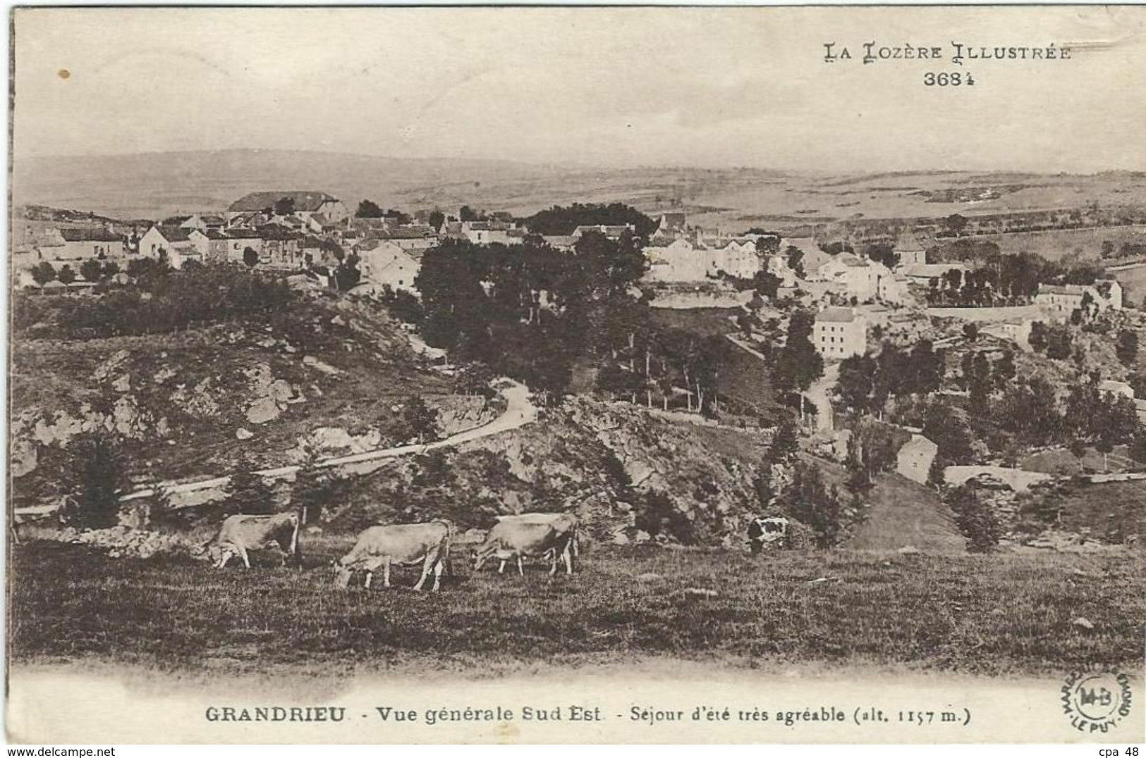 LOZERE : Grandrieux, Vue générale...