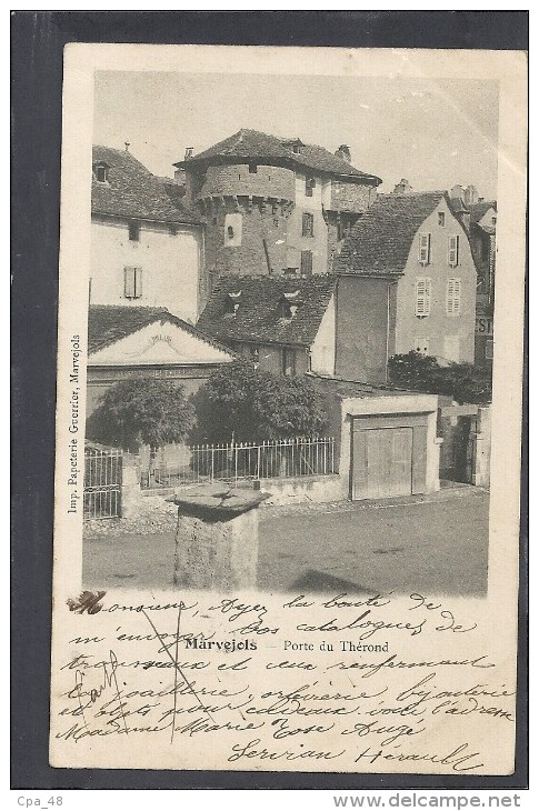 Lozere : Marvejols, Porte du Therond, Precurseur