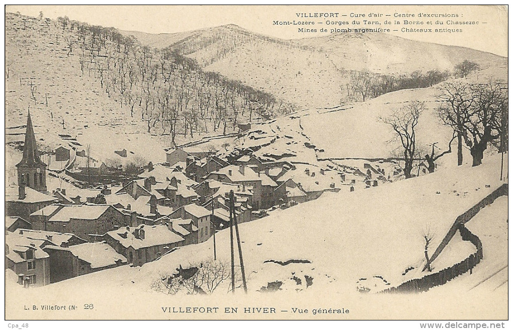 Lozere : Villefort, En Hiver, Vue Generale