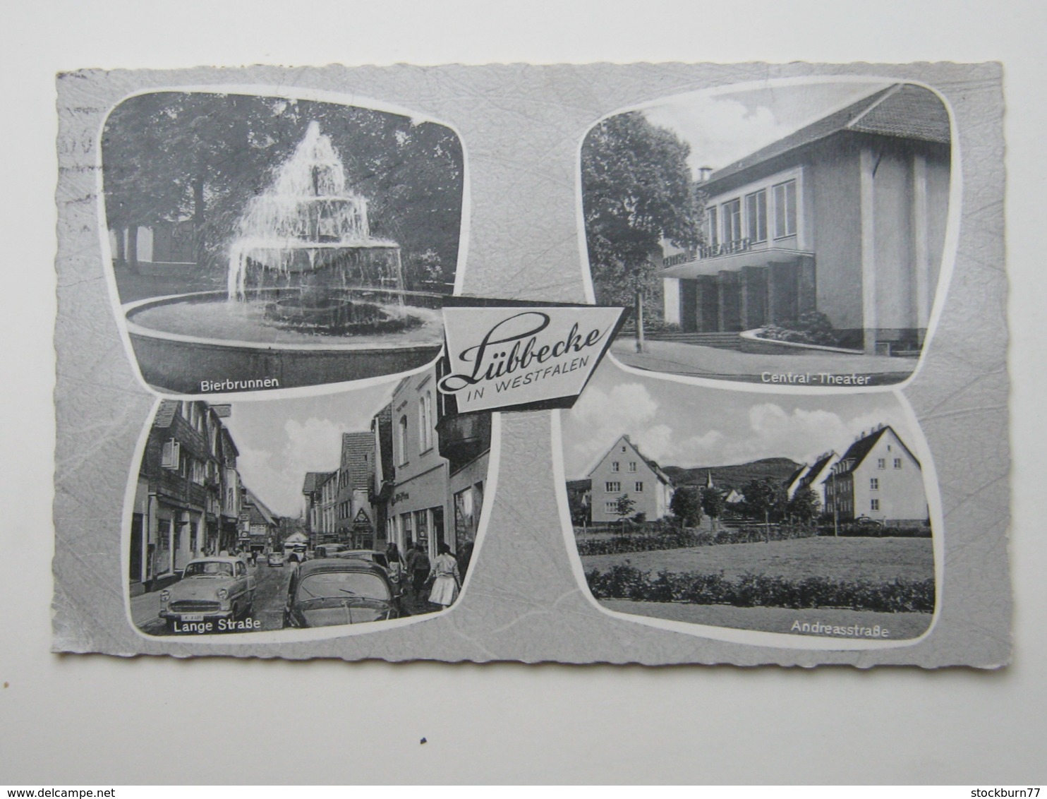 LÜBBECKE   ,Schöne Karte 1958 mit Marke und Stempel