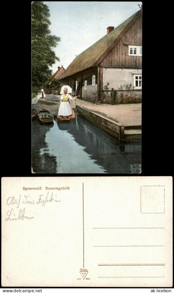 Lübben (Spreewald) Spreewald Bauerngehöft 1941/1930 gelaufen mit Stempel LÜBBEN