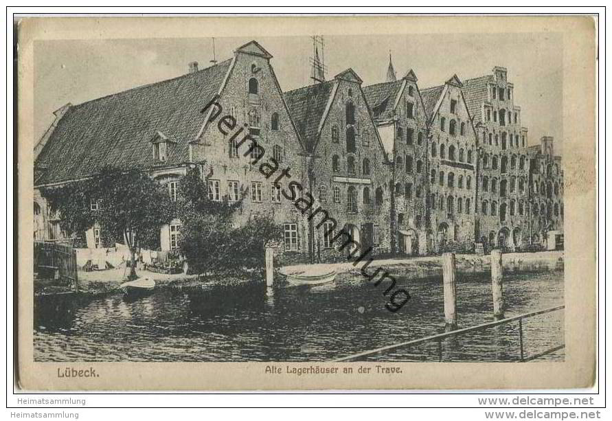 Lübeck - Alte Lagerhäuser an der Trave - Feldpost