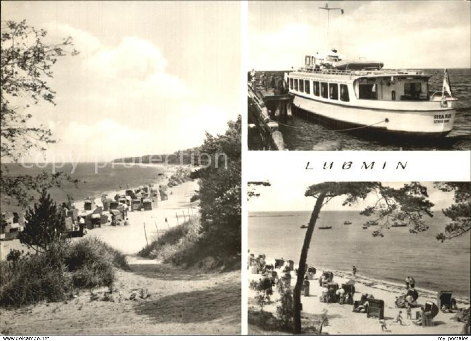 Lubmin Ostseebad Strandpartie Bootsanlegestelle Fahrgastschiff