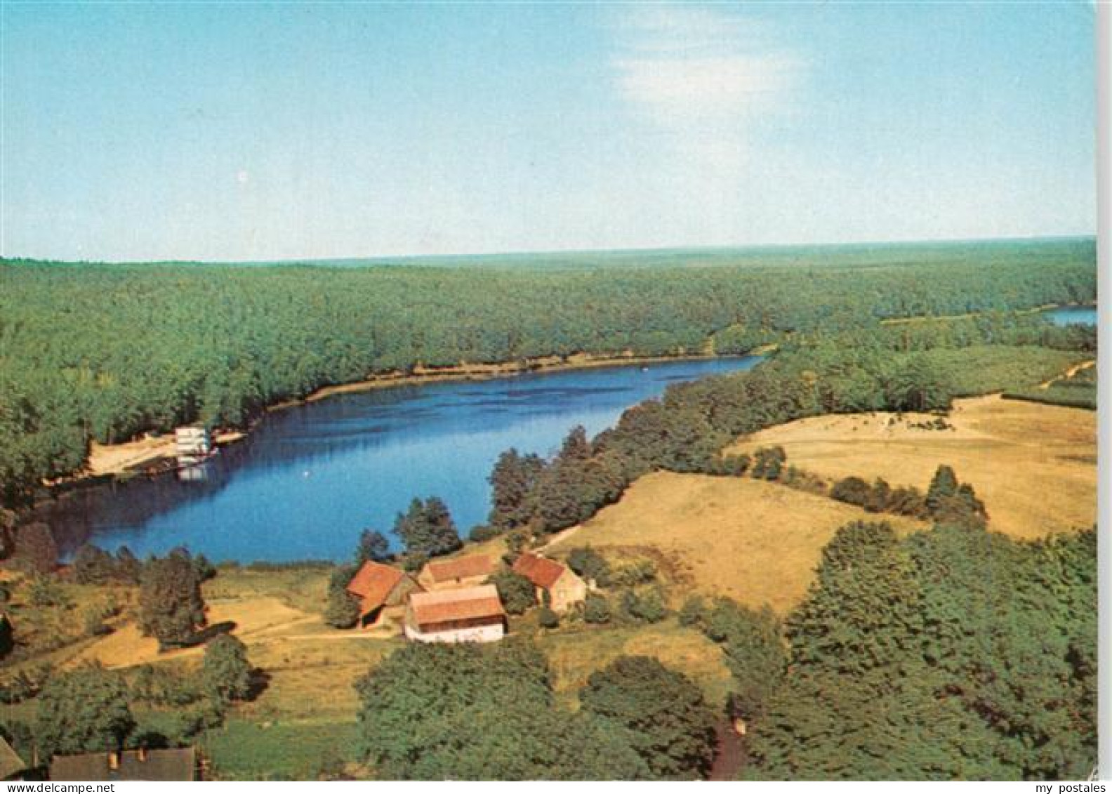Lubniewice Koenigswalde PL Jezioro-Lubniewickie See Wald Luftaufnahme Bauernhof