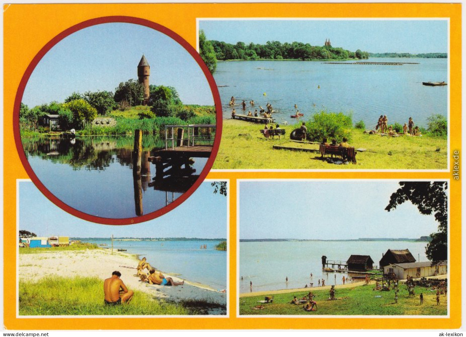 Lübz Lübz - An der Elde, Dobbertin - See, Karow Leisten - Campingplatz 1986