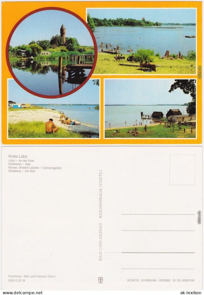 Lübz Lübz - An der Elde, Dobbertin - See, Karow Leisten - Campingplatz 1986